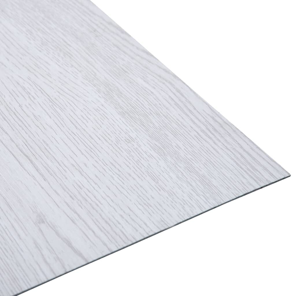 vidaXL Δάπεδο Αυτοκόλλητο Λευκό 20 τεμ. 1,86 μ² από PVC