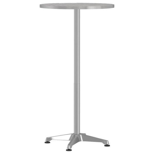 vidaXL Τραπέζι Μπαρ Εξ. Χώρου Ρυθμ. Ύψος Ø59,5x70/109,5 εκ. Αλουμινίου