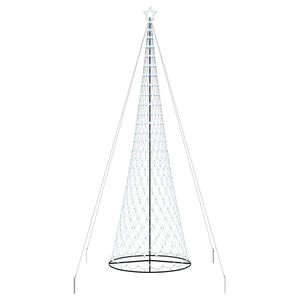 vidaXL LED Χριστουγεννιάτικο Δέντρο Ψυχρό λευκό 160 x 160 x 500 εκ
