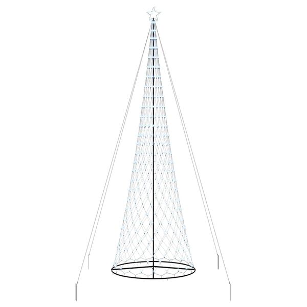 vidaXL LED Χριστουγεννιάτικο Δέντρο Ψυχρό λευκό 160 x 160 x 500 εκ