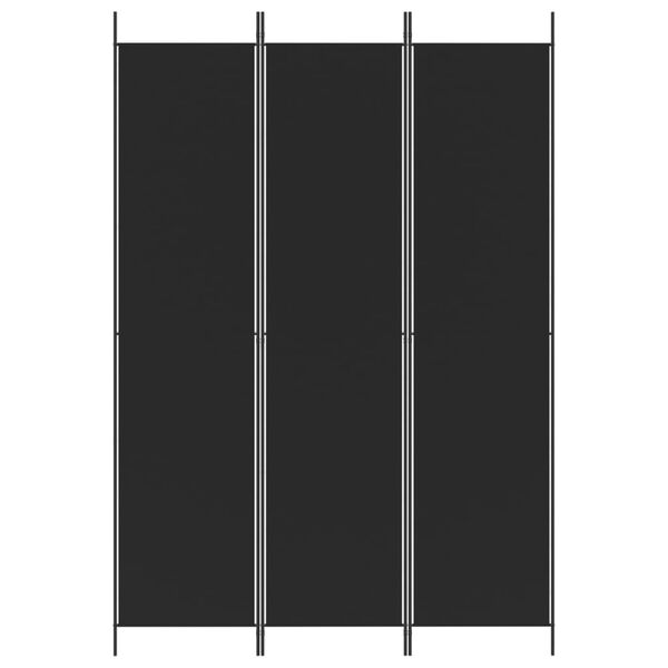 vidaXL Διαχωριστικό Δωματίου με 3 Πάνελ Μαύρο 150x220 εκ. από Ύφασμα