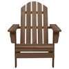 vidaXL Καρέκλα Κήπου Adirondack Καφέ με Ottoman & Τραπέζι Ξύλο Ελάτης