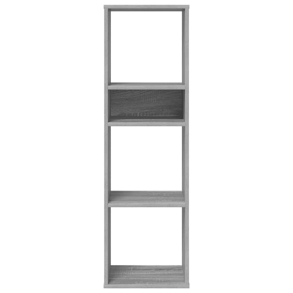 vidaXL Βιβλιοθήκη Γκρι Sonoma 34x31x112 εκ. από Επεξεργασμένο Ξύλο