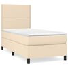 vidaXL &Kappa;&rho;&epsilon;&beta;ά&tau;&iota; Boxspring &mu;&epsilon; &Sigma;&tau;&rho;ώ&mu;&alpha; &Kappa;&rho;&epsilon;&mu; 90x190 &epsilon;&kappa;.&Upsilon;&phi;&alpha;&sigma;&mu;ά&tau;&iota;&nu;&omicron;