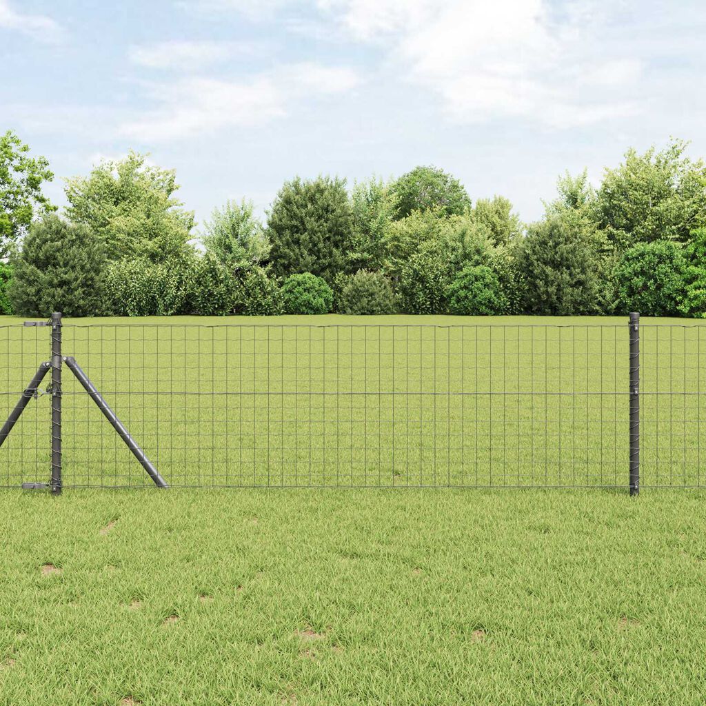 vidaXL Στύλος Περιφράξεων 26 pcs Γκρι 3.2 x 3.2 x 100 εκ Ατσάλι