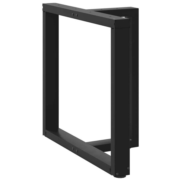 vidaXL Πόδια Τραπεζαρίας σε Σχήμα Τ, 2 τεμ. Μαύρο 80x35x(72-73) εκ. Ατσάλι