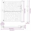 vidaXL Πόρτα Κήπου με Σχέδιο από Ατσάλι με Αντιστατική Ιχνοστοιχία 100x100 εκ.