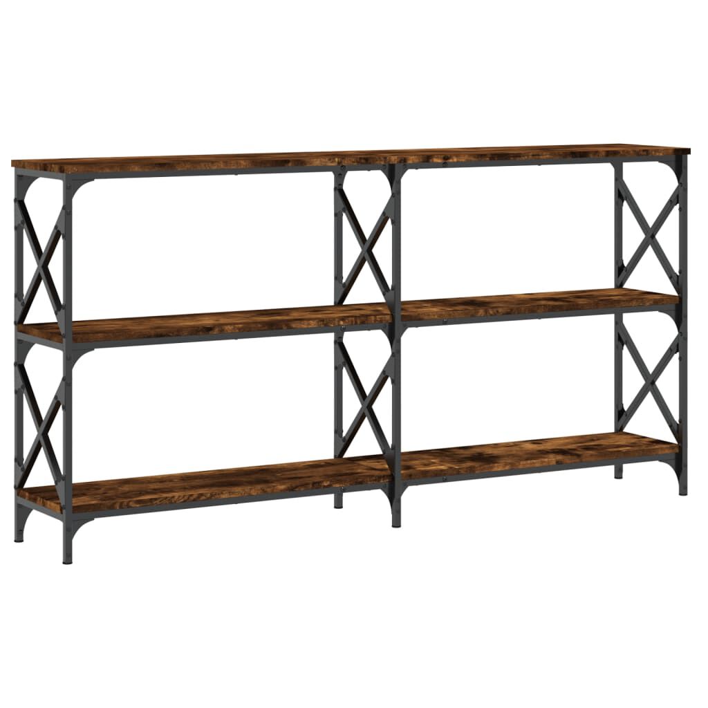 vidaXL Τραπέζι Κονσόλα Καπνιστή Δρυς 156x28x80,5εκ. Επεξεργασμένο Ξύλο
