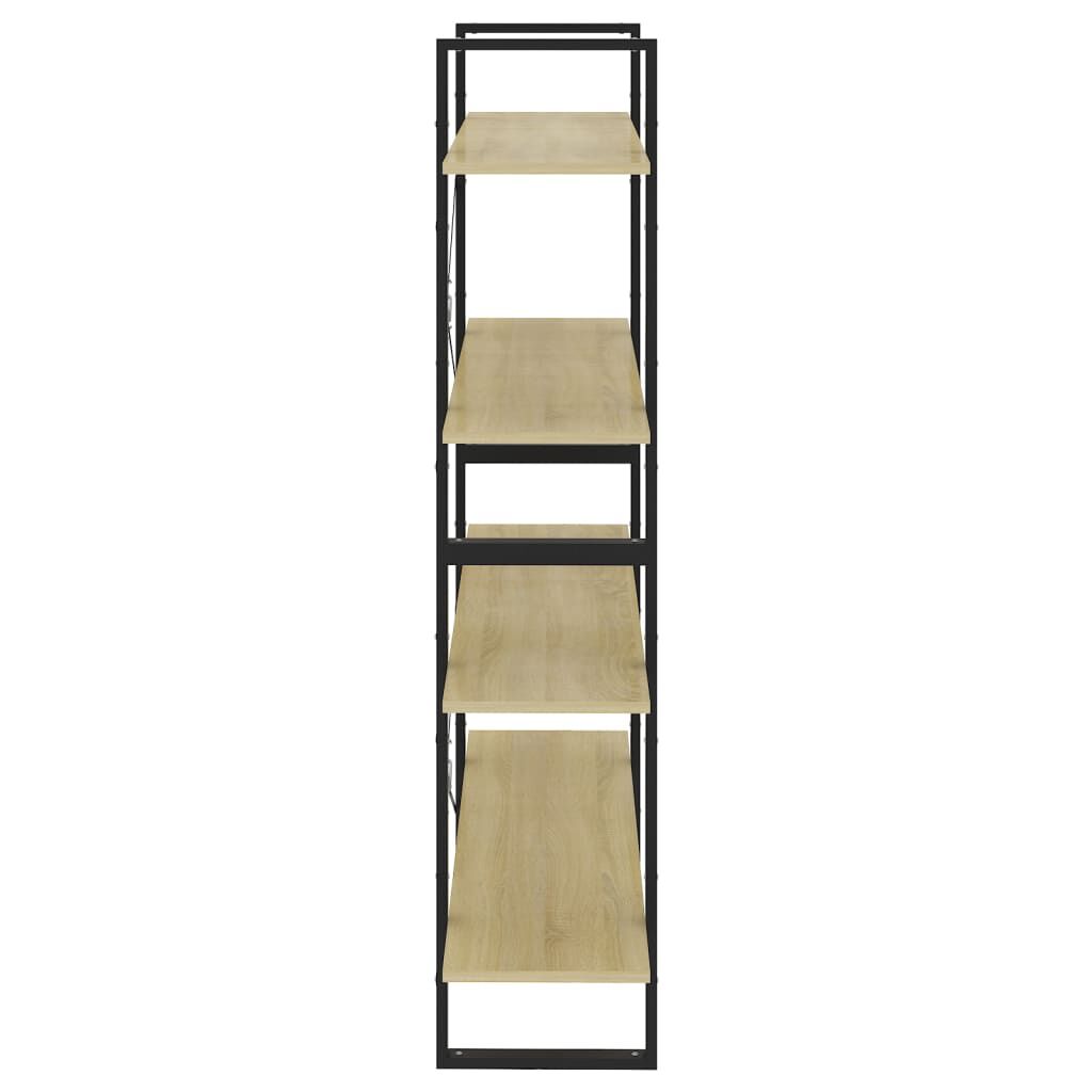 vidaXL Βιβλιοθήκη με 4 Ράφια Sonoma Δρυς 100x30x140 εκ από Επεξ. Ξύλο