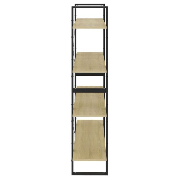 vidaXL Βιβλιοθήκη με 4 Ράφια Sonoma Δρυς 100x30x140 εκ από Επεξ. Ξύλο