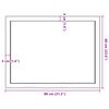 vidaXL Επιφ Τραπεζιού Αν Καφέ 80x60x(2-6)εκ. Επεξ. Μασίφ Ξύλο Δρυός