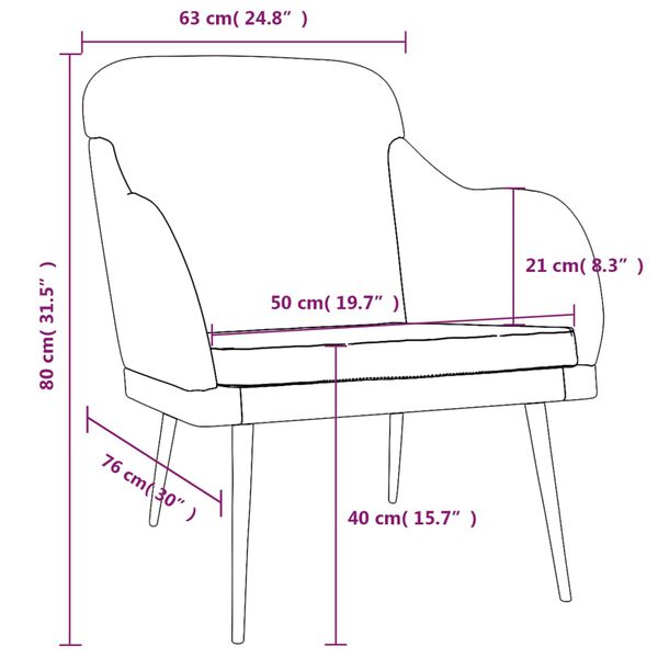 vidaXL Πολυθρόνα Ανοιχτό Γκρι 63 x 76 x 80 εκ. Βελούδινη