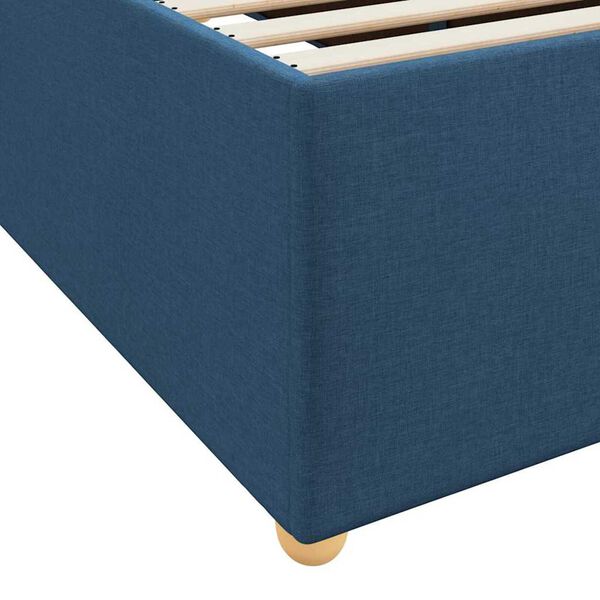 vidaXL Σκελετός Κρεβατιού με στρώμα Μπλε 120 x 200 cm ύφασμα