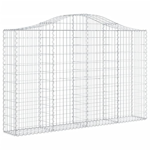 vidaXL Συρματοκιβώτια Τοξωτά 12 τεμ. 200x30x120/140 εκ. Γαλβαν. Ατσάλι