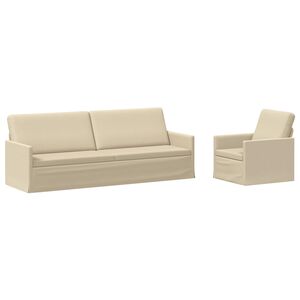 vidaXL &Sigma;&epsilon;&tau; &Kappa;&alpha;&nu;&alpha;&pi;έ 2 pcs &Kappa;&rho;&epsilon;&mu; Ύ&phi;&alpha;&sigma;&mu;&alpha;