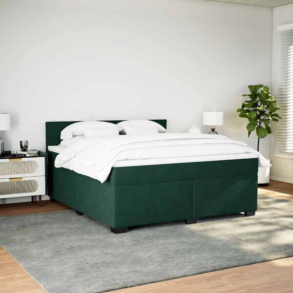 vidaXL &Kappa;&rho;&epsilon;&beta;ά&tau;&iota; Boxspring &mu;&epsilon; &Sigma;&tau;&rho;ώ&mu;&alpha; &Sigma;&kappa;&omicron;ύ&rho;&omicron; &Pi;&rho;ά&sigma;&iota;&nu;&omicron; 180x200&epsilon;&kappa;. &Beta;&epsilon;&lambda;&omicron;ύ&delta;&iota;&nu;&omicron;