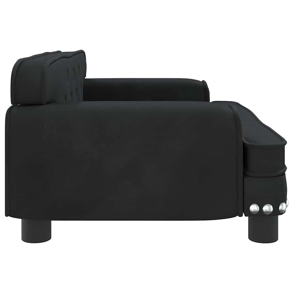 vidaXL Κρεβάτι Σκύλου Μαύρο 70 x 45 x 30 εκ. Βελούδινο