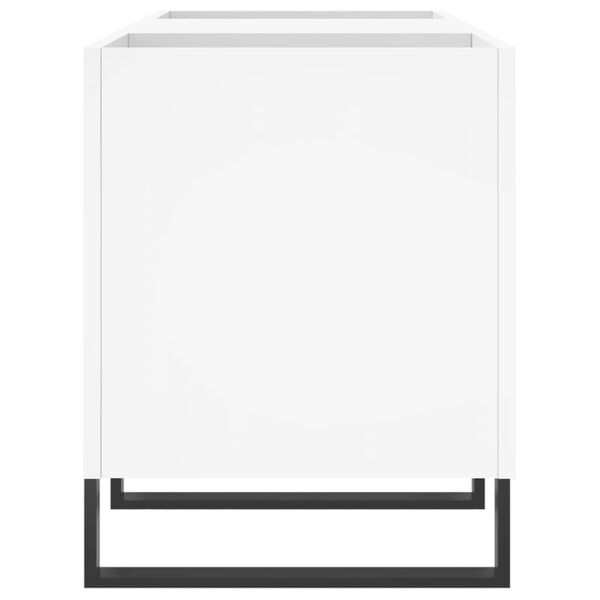 vidaXL Δισκοθήκη Λευκή 121 x 38 x 48 εκ. Επεξεργασμένο Ξύλο