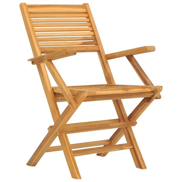 vidaXL Καρέκλες Κήπου Πτυσσόμενες 4 τεμ. 55x62x90 εκ. Μασίφ Ξύλο Teak