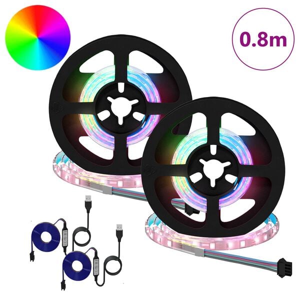 vidaXL &Lambda;&omega;&rho;ί&delta;&alpha; LED 4 pcs &Mu;&alpha;ύ&rho;&omicron; &kappa;&alpha;&iota; &Delta;&iota;&alpha;&phi;&alpha;&nu;έ&sigmaf; 40 x 0,8 x 0,3 &epsilon;&kappa;.