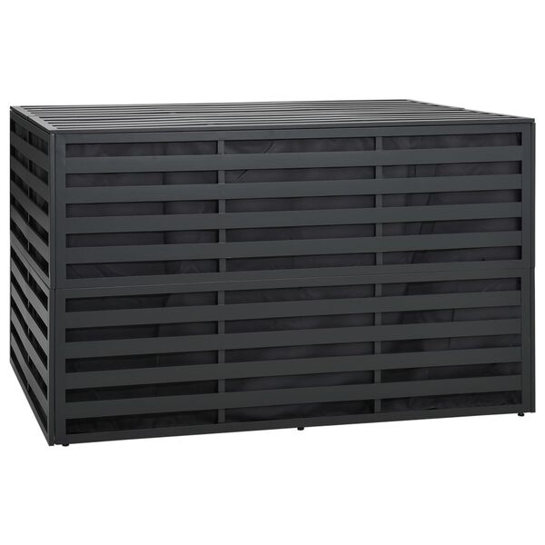 vidaXL Μπαούλο Αποθήκευσης Κήπου Ανθρακί 150x100x100 εκ. Αλουμινίου