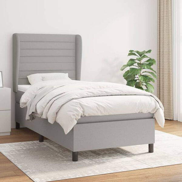 vidaXL &Kappa;&rho;&epsilon;&beta;ά&tau;&iota; Boxspring &mu;&epsilon; &Sigma;&tau;&rho;ώ&mu;&alpha; &Alpha;&nu;&omicron;&iota;&chi;&tau;ό &Gamma;&kappa;&rho;&iota; 90x190 &epsilon;&kappa;. &Upsilon;&phi;&alpha;&sigma;&mu;ά&tau;&iota;&nu;&omicron;
