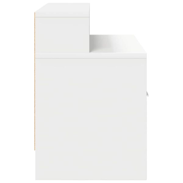 vidaXL Κομοδίνο με συρτάρι Λευκό 51x31x47 cm