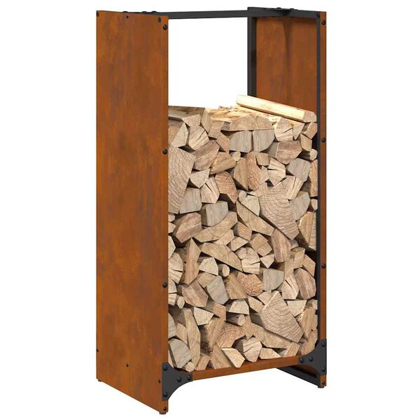 Ράφι για καυσόξυλα vidaXL 40x30x80 cm Ατσάλι σκληρυθέν στον αέρα