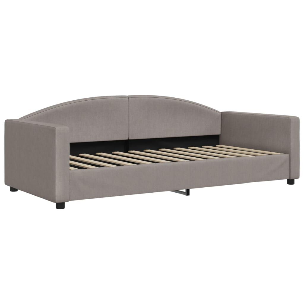 vidaXL Καναπές Κρεβάτι Συρόμενος Taupe 90x200 εκ. Ύφασμα & Συρτάρια