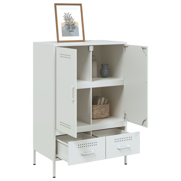 vidaXL Ντουλάπι Λευκό 68x39x101,5 εκ. από Χάλυβα