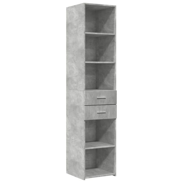 vidaXL Ντουλάπι Γκρι Σκυροδέματος 40x42,5x185 εκ. Επεξεργασμένο Ξύλο