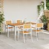 vidaXL Σέτ φαγητού για κήπο 5 pcs Καφέ Μασίφ ξύλο teak