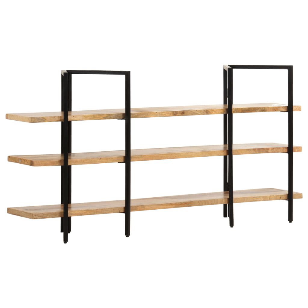 vidaXL Βιβλιοθήκη με 3 Επίπεδα 160 x 31 x 80 εκ. Μασίφ Ξύλο Μάνγκο