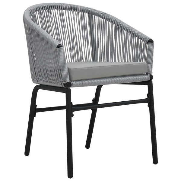 vidaXL Σετ τραπεζαρίας κήπου 7 pcs Γκρι Μεγάλο Μέταλλο & Ρατάν
