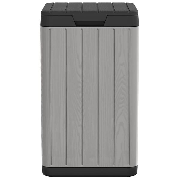 vidaXL Κάδος Απορριμμάτων Εξωτερ. Χώρου Γκρι 38x38x65 εκ. Πολυπρ/λένιο