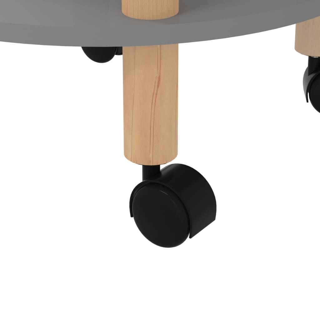 vidaXL Τρόλεϊ 3 Επιπέδων Γκρι 38 x 38 x 82 εκ. Επεξ. Ξύλο/Μασίφ Πεύκο