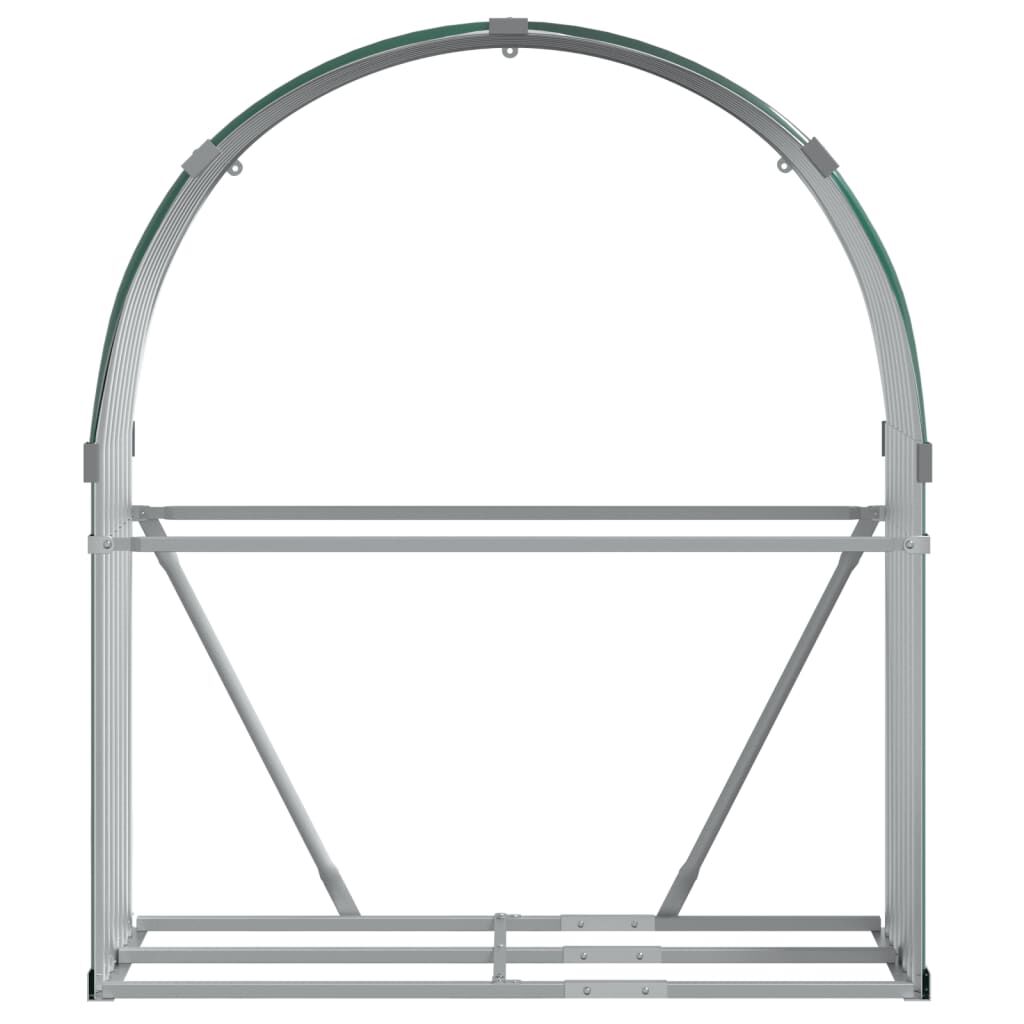 vidaXL Ξυλοθήκη Πράσινη 120 x 45 x 140 εκ. από Γαλβανισμένο Ατσάλι