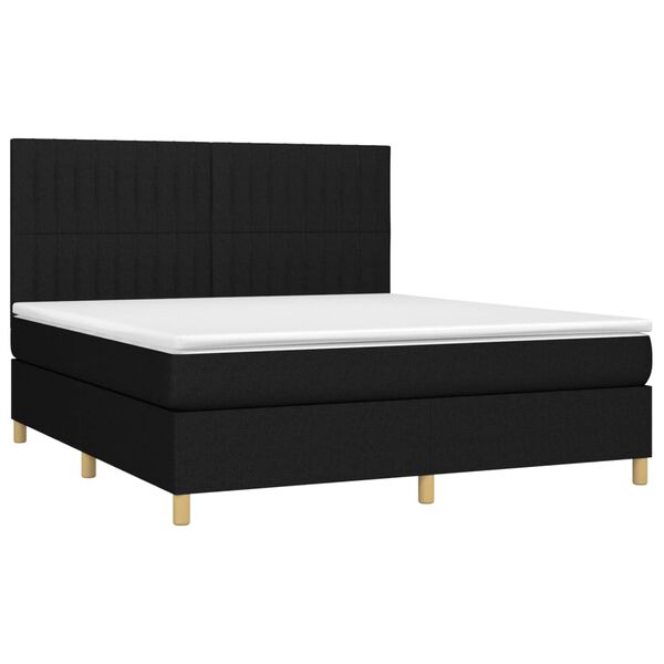vidaXL &Kappa;&rho;&epsilon;&beta;ά&tau;&iota; Boxspring &mu;&epsilon; &Sigma;&tau;&rho;ώ&mu;&alpha; &Mu;&alpha;ύ&rho;&omicron; 160x200 &epsilon;&kappa;. &Upsilon;&phi;&alpha;&sigma;&mu;ά&tau;&iota;&nu;&omicron;