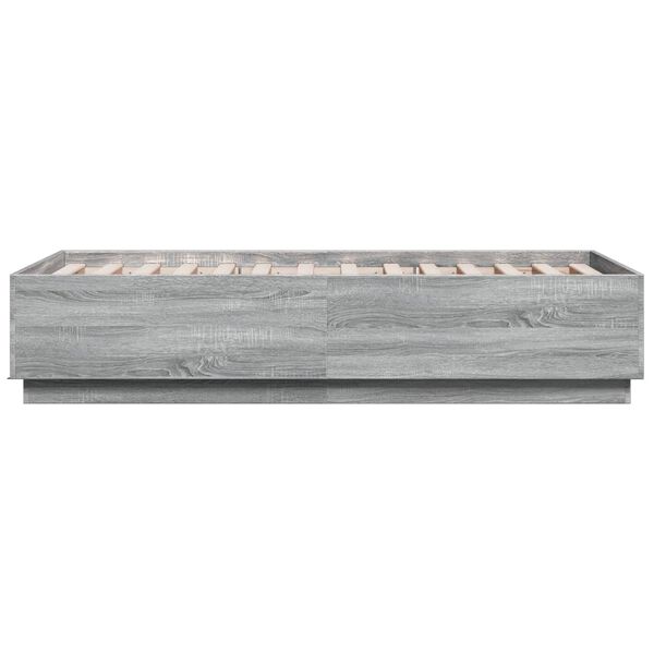 vidaXL Πλαίσιο Κρεβατιού Γκρι Sonoma 90 x 190 εκ. Επεξεργασμένο Ξύλο