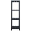 vidaXL Ραφιέρες 2 τεμ. Μαύρες 220 κ. 90 x 40 x 138 εκ. Πλαστικές