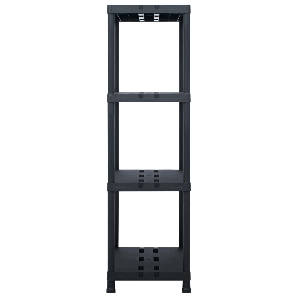 vidaXL Ραφιέρες 2 τεμ. Μαύρες 220 κ. 90 x 40 x 138 εκ. Πλαστικές