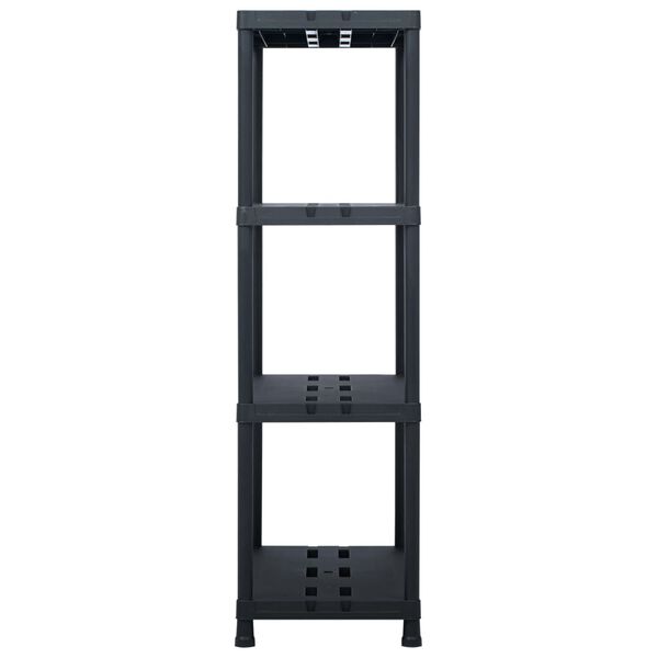 vidaXL Ραφιέρες 2 τεμ. Μαύρες 220 κ. 90 x 40 x 138 εκ. Πλαστικές