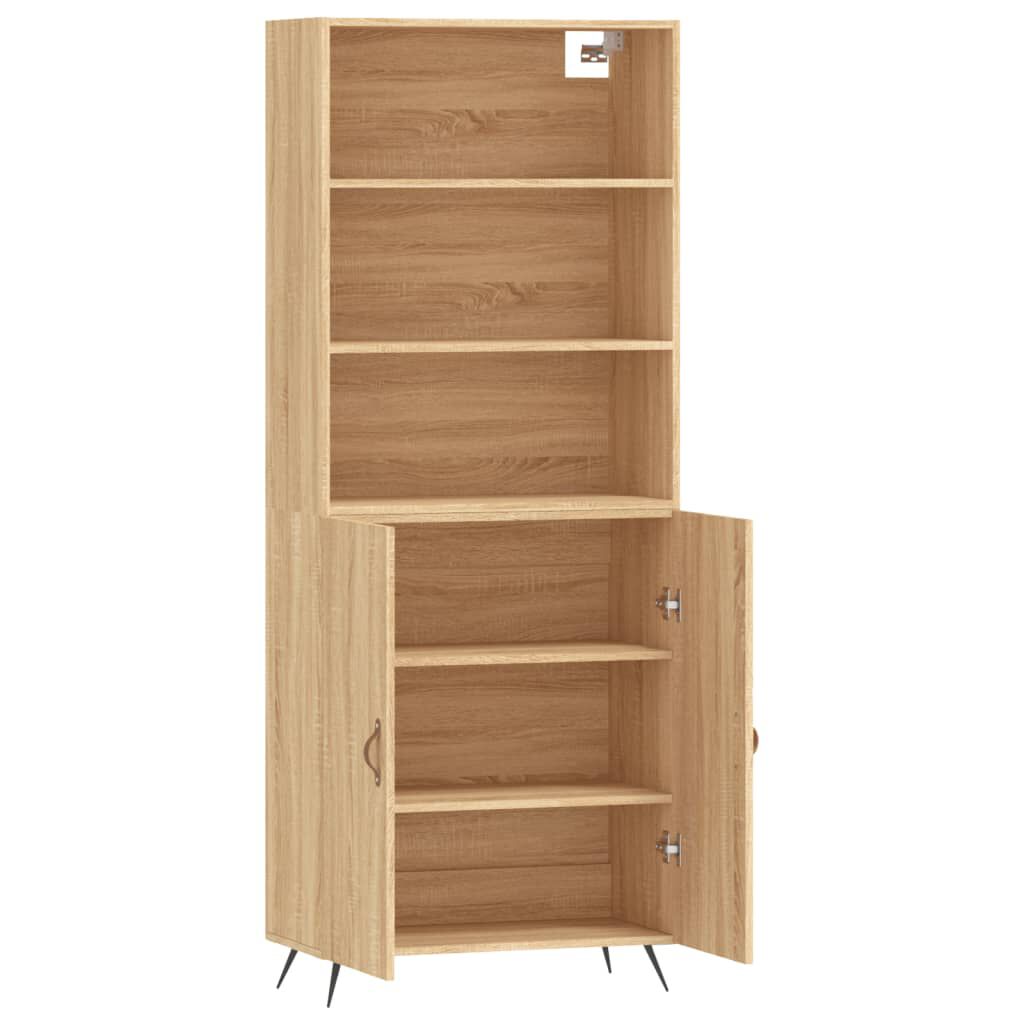 vidaXL Ντουλάπι Sonoma δρυς 69,5 x 34 x 180 εκ. από Επεξεργασμένο Ξύλο
