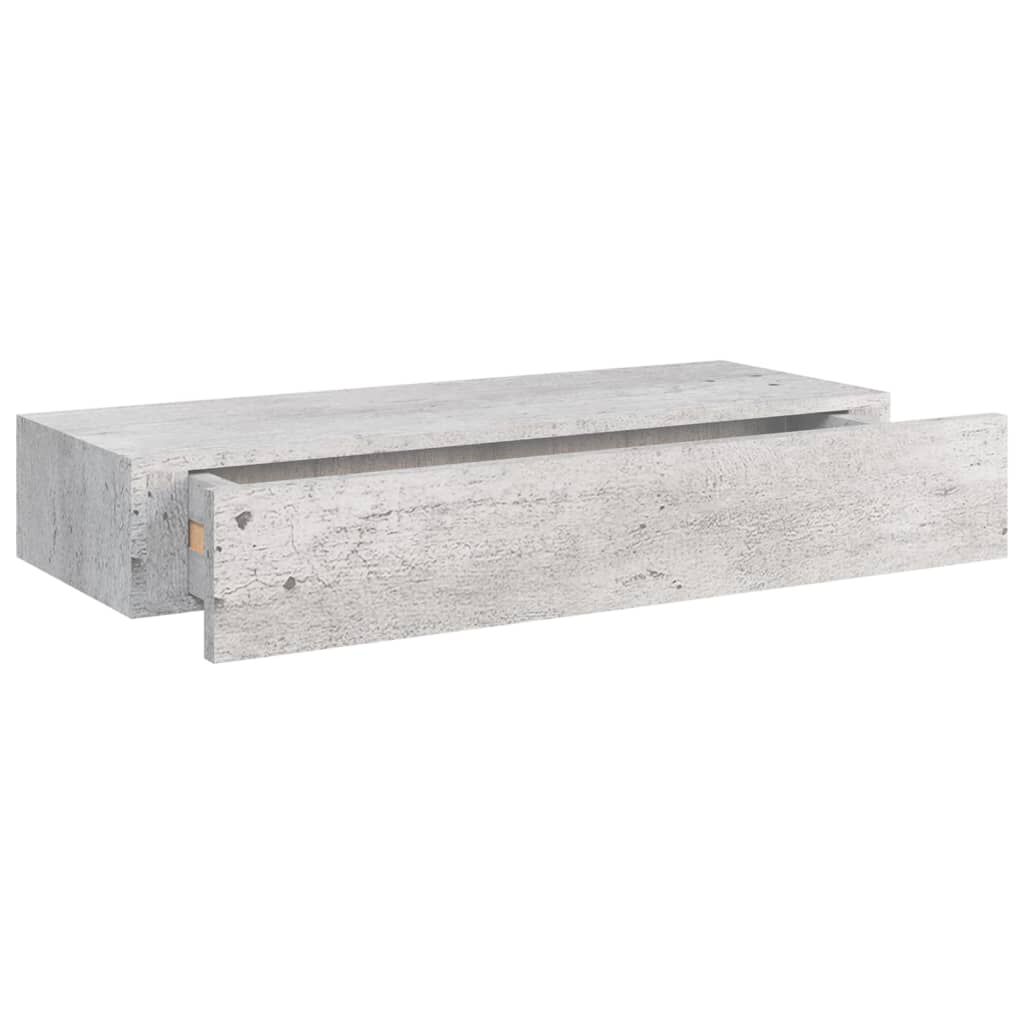 vidaXL Ράφια Τοίχου Συρτάρια 2 τεμ. Γκρι Σκυρ. 60x23,5x10 εκ από MDF