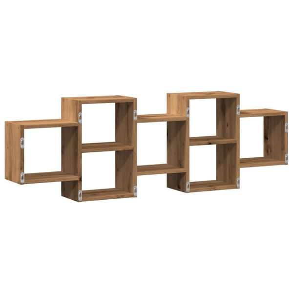 vidaXL Ράφι Τοίχου Αρτισιανή Δρυς 129x18x42 εκ. από Επεξεργασμένο Ξύλο