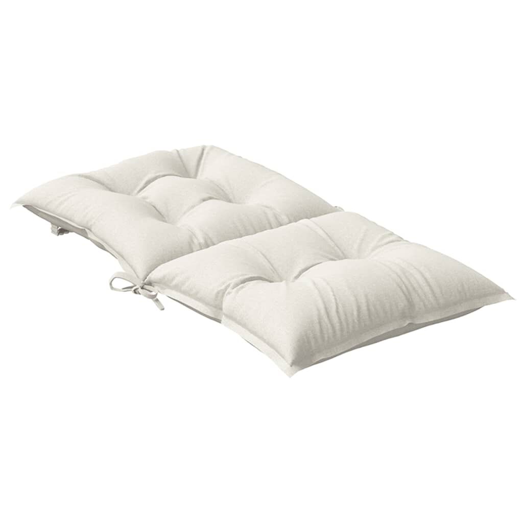 vidaXL Μαξιλάρια Καρέκλας με Πλάτη 4 τεμ. Κρεμ 100x50x7εκ. Ύφασμα