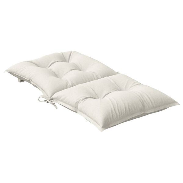 vidaXL Μαξιλάρια Καρέκλας με Πλάτη 4 τεμ. Κρεμ 100x50x7εκ. Ύφασμα