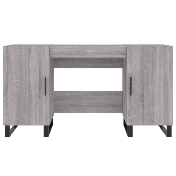 vidaXL Γραφείο Γκρι Sonoma 140 x 50 x 75 εκ. από Επεξεργασμένο Ξύλο