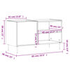 vidaXL Δισκοθήκη Γυαλ. Λευκή 85 x 38 x 48 εκ. από Επεξεργασμένο Ξύλο