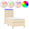 vidaXL &Kappa;&rho;&epsilon;&beta;ά&tau;&iota; Boxspring &mu;&epsilon; &Sigma;&tau;&rho;ώ&mu;&alpha; & LED &Kappa;&rho;&epsilon;&mu; 80x200 &epsilon;&kappa;. &Upsilon;&phi;&alpha;&sigma;&mu;ά&tau;&iota;&nu;&omicron;